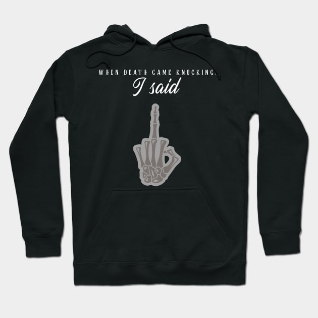 Middle Finger to the Death Reaper Survivor Hoodie by RareLoot19